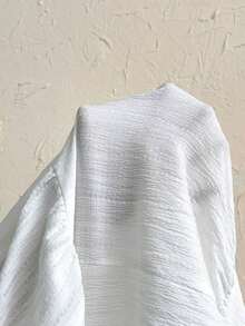 Vestido de gasa con cuello halter y espalda descubierta con nudo para mujeres, ideal para resort, boda y eventos - Blanco 2 - Ver 6