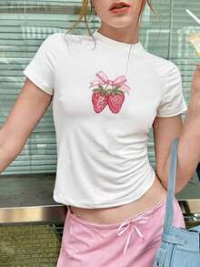 Camiseta de mujer con estampado de lema de tortuga Y2K "RECUERDOS DE SURF MALIBU ATRAPAR OLA SIESTA PLAYA" Gráfica de camisetas informales para mujer - Blanco 2 - Ver 4