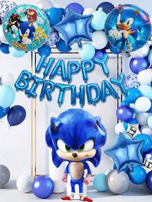 Sega Themed Complete Birthday Balloon Kit, Featuring All-In-One Decor Set For Themed Celebrations.This Comprehensive Balloon Kit Is Everything You Need To Build A Vibrant, Fully Coordinated -Themed Birthday Display. Adding Sparkle And Dimension To Your Decor. - Balloon - View 10