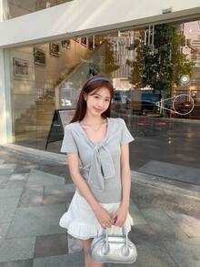 Women Tops - Light Grey - View 2