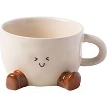 1pc Cute Cartoon Footprint Ceramic Cup, Underglaze Colorful Niche Coffee Mug With Creative Design, Suitable As Breakfast Milk Cup, Daily Tea Cup Or Gift, Perfect For Birthday, Christmas Present - Multicolor - View 12