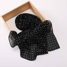 Khăn trùm đầu Hijab mùa Xuân/Hè mới, mềm mại, nhẹ, in họa tiết chấm bi, thoáng khí, chất liệu chiffon giả ngọc trai, in kỹ thuật số, thích hợp cho kỳ nghỉ và du lịch. - Nhiều màu - Xem 4