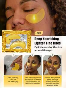 20/10/Máscara de Olhos de Colágeno, Contendo Colágeno e Hialuronato de Sódio, Ácido Hialurônico e Niacinamida | Sem Álcool, Anti-Envelhecimento, Redução de Poros, Melhora de Olheiras, Firmeza da Pele, Clareamento da Área dos Olhos, Adequado para Homens e Mulheres - máscara para os olhos - Visão 3