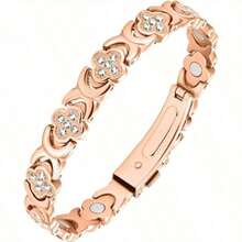 Copper Bracelets For Women , Pure Copper Magnetic Bracelet With 3500 Gauss Effective Magnets Outdoorfun - 金子 - 查看 11