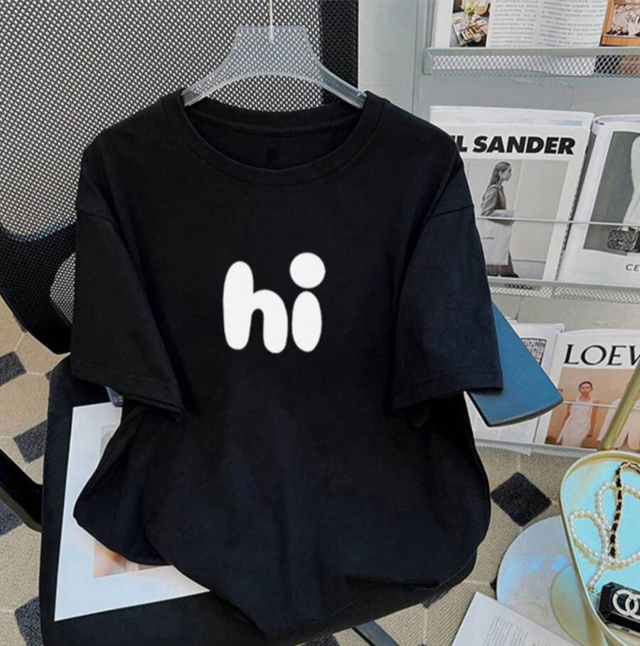 Women's Short-Sleeved T-Shirt In Pure Cotton, White, New Spring Fashion 2024, Elegant, Loose, Slimming, Half-Sleeved. - 白色 - 查看 1
