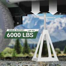 RVGUARD RV Stack Jacks 1 Pack, Aluminum Stabilizer Jacks For RV Trailer Camper, Single Support Up To 6000 Lbs, Adjustable From 11" To 17" - ColorA - View 2