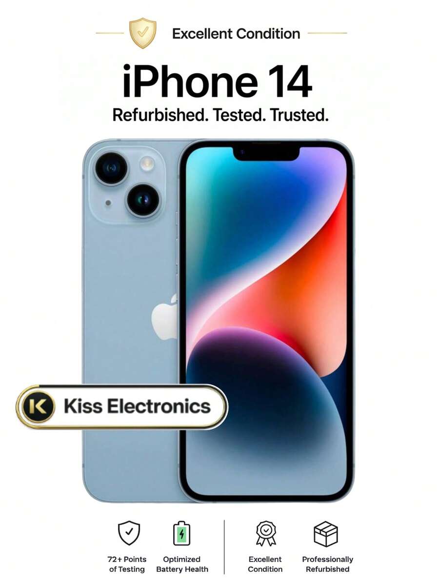 Apple IPhone 14 - Fully Unlocked Excellent - Grade A Condition Refurbished - 藍色 - 查看 1