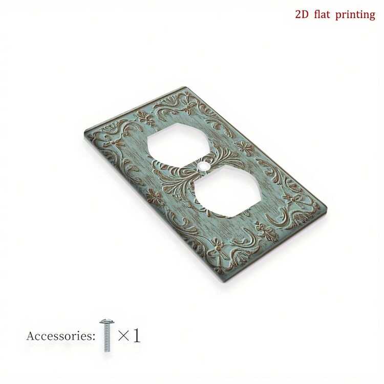 1pc 2D Floral Pattern Decorative Outlet Cover, Unique Light Switch Plate, Economical And Easy To Clean, Suitable For Home And Office Decor, 2D Flat Design - A - View 13