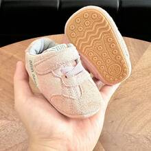 Giày trẻ sơ sinh và trẻ nhỏ mùa xuân mới, 0-1 tuổi, 3-6-12 tháng, bé trai và bé gái, chống trượt, đế mềm. - Hồng - Xem 3