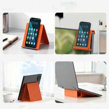 1 chiếc giá đỡ điện thoại để bàn bằng silicon dẻo, có thể gập lại, giá đỡ máy tính bảng/laptop kiểu dáng sáng tạo, phụ kiện du lịch - Nhiều màu - Xem 2