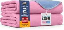 Utopia Bedding Reusable Incontinence Pads In Pink/Blue, Waterproof And Washable Bed Protectors For Adults, Providing Reliable Protection Against Bed Wetting And Moisture - View 1