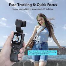 Portable Handheld 4K HD Action Camera With Smart Gimbal Stabilizer, Fast Autofocus & Tracking, Compatible With Tripod, Suitable For Video Recording, Drone Photography, Home Use, Travel Shooting, Live Streaming, Face/Object Tracking, And SD Card Recording - View 5
