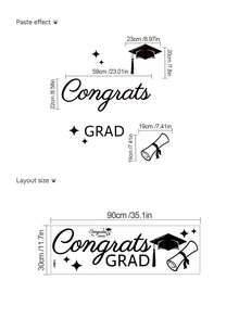 2026 Graduation Party Stickers, Suitable For Background Letters, Removable Self-Adhesive Party Stickers, Graduation Stickers, Applicable For Balloon Arch Decoration, Party Signage, Wall Decor (Black) - Multiple Styles - View 10