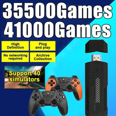 1 Set 41000 Retro Game Controller, HD TV Game Console With 2.4G Wireless Gamepad, Plug And Play 40 Emulators Suitable For Teens And Adults