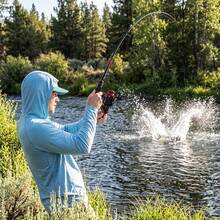 1 Set Fishing Rod And Spinning Reel Combo, Smooth Spinning Reel, Non-Slip Soft Handle, Lightweight Carbon Fiber Rod, Beginner Spinning Rod, Outdoor Fishing Gear For Newbies - Red - View 7