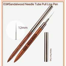 Bộ cọ vẽ móng nghệ thuật bằng gỗ đàn hương, 5 cọ siêu mỏng dùng để vẽ đường nét mảnh, thiết kế móng nghệ thuật, vẽ tranh, phác thảo, sơn gel UV, kích thước 4/8/12/20/25mm - Gỗ đỏ - Xem 11