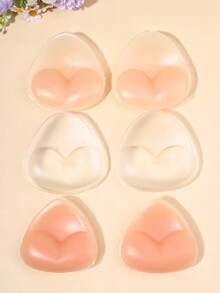 2pcs Bra Pads For Women, Thickened Silicone Cleavage Enhancer Inserts For Dresses, Swimwear, Sports Bras, Transparent - Multicolor - View 5