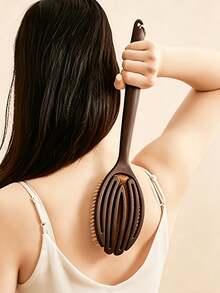 2pcs/Set, 1 Exfoliating Brush + 1 Hook, With Soft And Hard Bristles, Double-Sided Long Handle Bath Brush, Back Scrubbing Brush, Bath Or Dry Body Exfoliation, Soft Bristle Exfoliating Brush, Bristle Brush, Exfoliating Brush - Multicolor - View 4