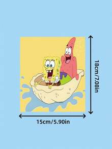 SpongeBob SquarePants 1/4 قطع قماش تنظيف نظارات لطيفة، قماش تنظيف عدسات النظارات، إكسسوارات نظارات، ضروريات السفر، هدايا - مشاهدة 2