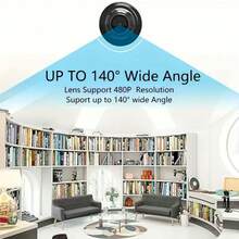 1 buah/2 buah Kamera Mini Pintar 1080P HD, Kamera Keamanan Rumah Nirkabel Portabel WiFi 2.4GHz dengan Perekaman Video, Monitor Bayi, Kamera Pengasuh dengan Penglihatan Malam, Deteksi Gerakan - Hitam - View 8