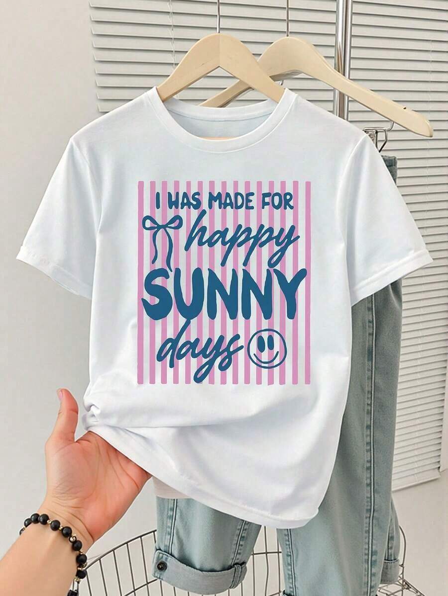 Simple And Versatile Design Printed T-Shirt With "Kindness Is Free" Cotton T-Shirt - White - View 1