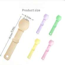 5 Peças/Conjunto Espátula Apertadora de Ração Multicolorida para Gatos, Colher de Alimentação para Animais de Estimação, Distribuidor de Pasta para Gatos, Ferramenta de Alimentação de Petisco para Filhotes, Suprimentos para Gatos - Pequena capacidade - Visão 7