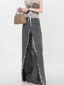 Women Pants - Grey - View 4