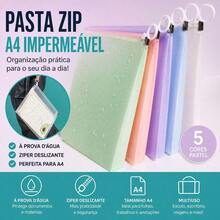 A4 Envelope Folder With Zipper And Ring, Waterproof, Durable, Colorful Document Holder - Single Piece - View 2