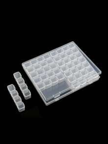 Brodark 56-Grid Transparent Plastic Dust-Proof Storage Box - Suitable For Rhinestones, Beads, Nail Art Decorations, DIY Crafts And Small Parts Jewelry Organizer - Multicolor - View 6