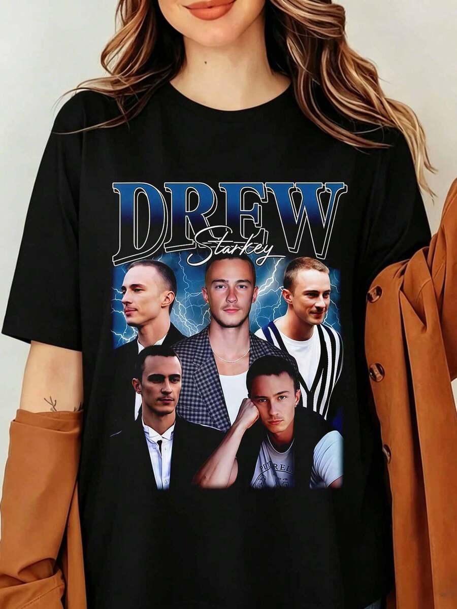 Camiseta vintage de Drew Starkey, regalo unisex para mujer, camiseta de Timnas, regalo de Drew Starkey para ella, fan de Drew Starkey, regalo para fans - Negro - Ver 1