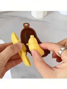 2pcs Banana Shaped Toothbrush Holder, Portable Travel With Lid Protective Case, Home And Travel Toothbrush & Toothpaste Storage Box, Fun Design All-In-One Convenient Travel Accessory, Mini Toothbrush - Multicolor - View 5