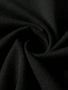 100% de doble cara, una camiseta suave y transpirable para el verano, una camiseta popular recientemente, que absorbe la humedad, estampada con motivos florales negros, adecuada para salidas, viajes y fines de semana.Es transpirable y cómodo. - Negro - Ver 5