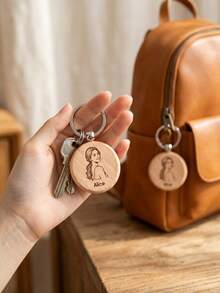 Customized 2pcs/5pcs/10pcs/15pcs/20pcs Personalized Keychain, Couple Customized Keychain - With Couple Photos, A Cute Keychain Gift Customized For Her/Him, Bag Decoration, Keychain Accessories, Customized Name Valentine's Day Gift, Keychain, Customizable Picture Graduation Gift - Multicolor - View 2