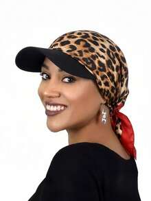 1 chiếc khăn bandana in họa tiết bằng satin, mũ băng đô buộc dây che nắng ngoài trời. - nhiều màu - Xem 1