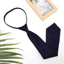 1/3 Set Women's Solid Black Tie, Uniform Shirt Set Slouchy Tie, Suitable For Daily Wear, Student School Uniform Matching Tie, Solid Color Daily Wear Tie, Daily Commute Tie - One Size - View 13
