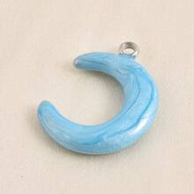 1pc/5pcs Minimalist Stainless Steel 304 Electroplated Durable Multi-Color Teardrop Moon Pendant, Suitable For Keychain, Bag Decor, DIY Jewelry Making Necklace Bracelet Earring Accessories - S3418 - View 6