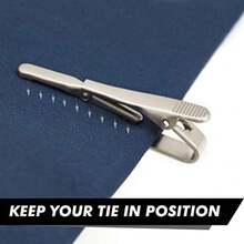 Tie Clip For Men-Elegant Tie Bar For Formal Business Wedding Tuxedo Shirts Personalized Tie Clip For Men With Gift Box For Father Boyfriend Friends. - như hình - Xem 5