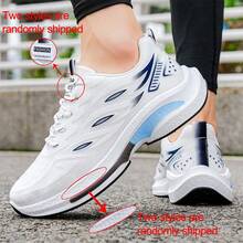 Zapatillas deportivas casuales transpirables para hombres, zapatos deportivos ligeros para correr para adolescentes y estudiantes, zapatos de malla - luz de la luna - Ver 7