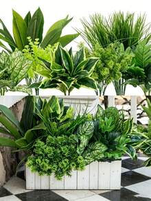 6pcs Artificial Flower Home Decor, Suitable For Outdoor Use, Faux Greenery. These UV-Resistant, Realistic Artificial Greenery Stems Can Be Arranged Freely. Suitable For Indoor And Outdoor Environments, Perfect For Home, Porch, Wedding Decoration. (1pc/6pcs) - Multicolor - View 2