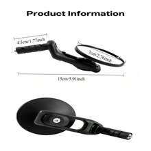 1pc Bicycle Road Handlebar Plug Rearview Mirror 360-Degree Adjustable Length And Length Of The Handlebar Plug Reversing Mirror Mirror Riding Accessories - Multicolor - View 7