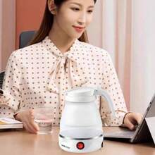 SOKANY 09089 Folding Electric Kettle, 600W Power, 600ml Capacity, 304 Stainless Steel, Silicone Material, Freely Expandable And Foldable, Lightweight And Portable, Perfect For Travel, Business Trips, Dorm Use - White - View 5