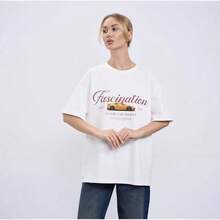 Camiseta de manga corta 100% algodón con estilo urbano, estampado de coches moderno y atractivo, corte holgado y cómodo, una prenda popular. - Negro - Ver 2