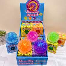 Iridescent Magic Decision Ball Fidget Toy, Building Block Filling Inside, Rustling Sound When Squeezed, Colorful Printed Squeeze Ball, Stress Relief Game Toy For Kids Adults - Multicolor - View 3