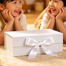 1pc Elegant Solid Color Gift Box With Ribbon - Ideal For Valentine's Day And Christmas Gifts - S - Gift Box + Ribbon + Envelope - View 8