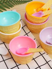 1/2/3 set, Ciotole e cucchiai per gelato in colori casuali, ciotole per gelato riutilizzabili, articoli per feste di compleanno, decorazioni per feste, ciotole creative per gelato e dessert, ciotole per budino e yogurt per la scuola, viaggi all'aperto, matrimoni, compleanni, lauree, articoli da cucina, vassoio, stampo per gelato, regali di compleanno, picnic. - Taglia unica - Visualizzare 12