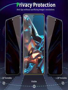 Bộ 4 miếng dán màn hình cường lực chống nhìn trộm, tương thích với Redmi 12/12C/Note 13 4G/Note 13 Pro 4G/Note 13 5G/Note 13/13C/13R/A3/Turbo 3/A3X/Note 13R/13 4G/14C/Note 14/13X/A5/15C/15/15R/Note 15/Note 15R/K90/A7/Mi 13T/13T PRO/X6 5G/X6PRO 5G/C51/C65/X6NEO/M6 5G/M6 4G/F6/C61/14T/14TPRO/X7/F7/M7/M7 PRO/C75 5G/M7 5G/C71/M8/M8 PRO/X8 và hầu hết các dòng máy khác, kính cường lực độ cứng cao. Phim ảnh - màu đen - Xem 10