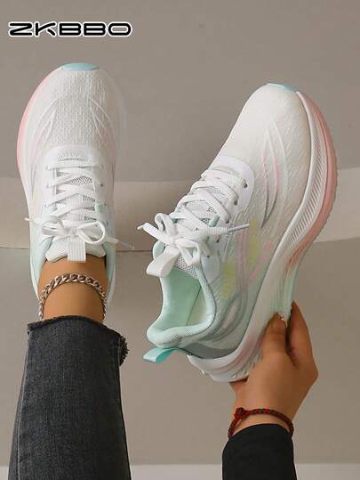 ZKBBO Women's Running Shoes, Lightweight & Comfortable, Suitable For All Seasons, Fitness Walking Casual Sports Sneakers