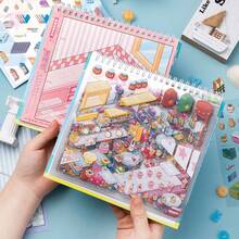 Bộ sticker chủ đề "Bổ sung hàng" sống động và bộ sticker cảnh cửa hàng dễ thương - 10 cảnh 3D mini, sticker xếp chồng giúp giảm căng thẳng và 1 cuốn sticker 3D, món quà sinh nhật lý tưởng. - Một kích cỡ phù hợp với tất cả 2 - Xem 6