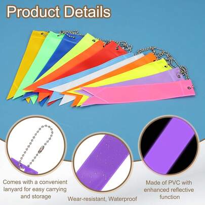 13 Colors Reflective Glow Pendant Keychain, Luminous Elongated Backpack Decor, Keychain, Night Warning Sign. Night Running Warning Sign Suitable For Night Travel, Luggage Tag, Car Charm, Waist Hanging Decor, Various Bag Hanging Identifier