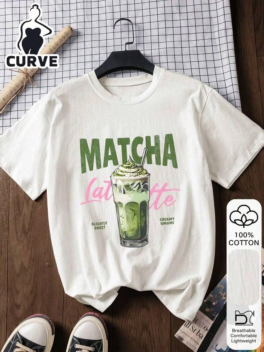 1pc Women's Plus Size 100% Cotton Short Sleeve T-Shirt With Lobster Print, Casual Style, Graphic Tee, Summer T-Shirt, Holiday Clothes, Travel Clothes, Beach Style, Minimalist Holiday Clothes, White, 100% Cotton. - 白色 5 - 查看 1